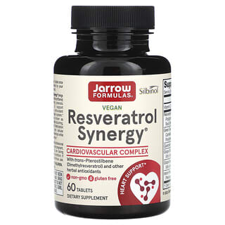Jarrow Formulas, Resveratrol Synergy, веганский ресвератрол, 60 таблеток