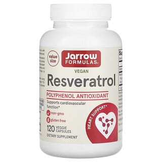 Jarrow Formulas, Resveratrol, 120 Veggie Capsules