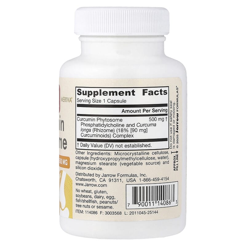ターメリック クルクミンPhytosome（フィトソーム）、500mg、ベジ