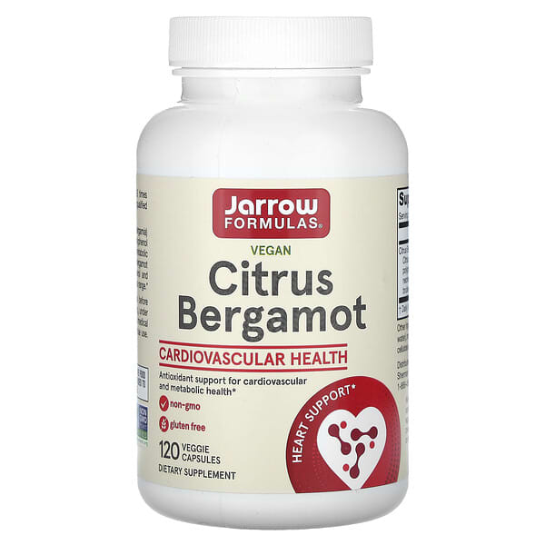Jarrow Formulas Vegan Citrus Bergamot, 120 Veggie Capsules (500 mg per Capsule)