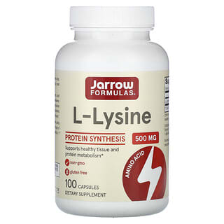Jarrow Formulas, L-Lysine, L-Lysin, 500 mg, 100 Kapseln