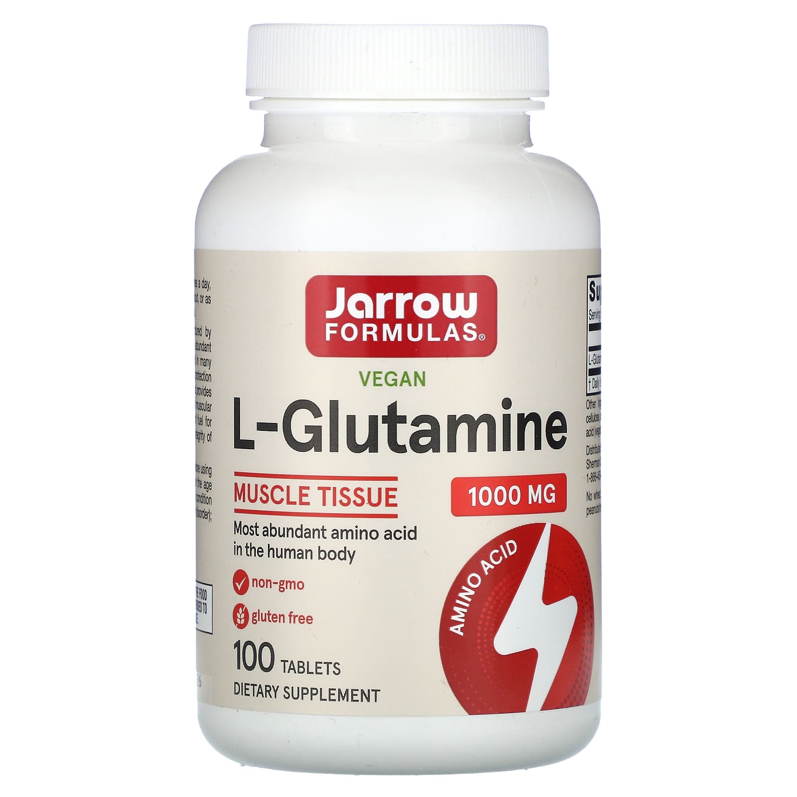 Jarrow Formulas, LGlutamine, 1,000 mg, 100 Tablets