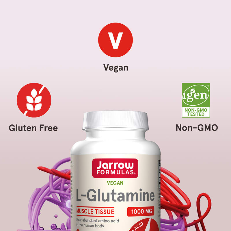 Jarrow Formulas, L-glutamina, 1000 mg, 100 comprimidos