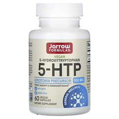 Jarrow Formulas, 5-гидрокситриптофан, 100 мг, 60 вегетарианских капсул