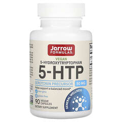 Jarrow Formulas, 5-HTP (5-гідрокситриптофан), 50 мг, 90 вегетаріанських капсул