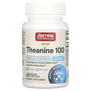 Jarrow Formulas, теанин 100, 100 мг, 60 вегетарианских капсул