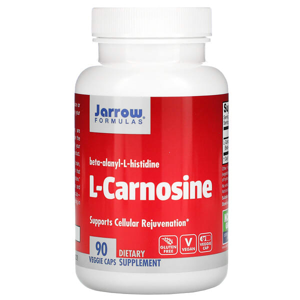 Jarrow Formulas, L-Carnosine, L-Carnosin, 90 vegetarische Kapseln