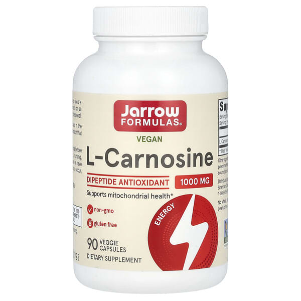 Vegan L-Carnosine, 90 Veggie Capsules (500 mg per Capsule)
