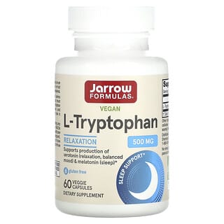 Jarrow Formulas, L-triptofano, 500 mg, 60 Cápsulas Vegetais
