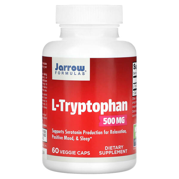 Jarrow Formulas, L-Tryptophan, 500 mg, 60 Veggie Caps