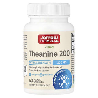 Jarrow Formulas, Teanina 200, 200 mg, 60 cápsulas vegetarianas