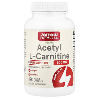 Jarrow Formulas, Veganes Acetyl-L-Carnitin, 500 mg, 120 pflanzliche Kapseln