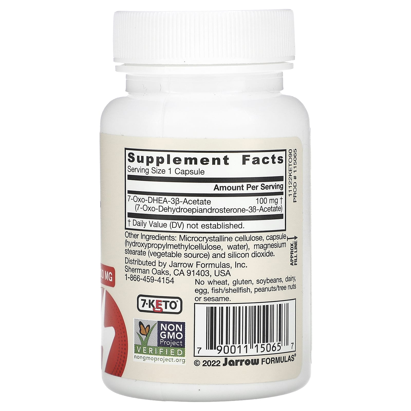 Jarrow Formulas, 7Keto DHEA, 100 mg, 90 Veggie Capsules