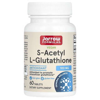 Jarrow Formulas, S-Acetil L-Glutationa, 100 mg, 60 Comprimidos