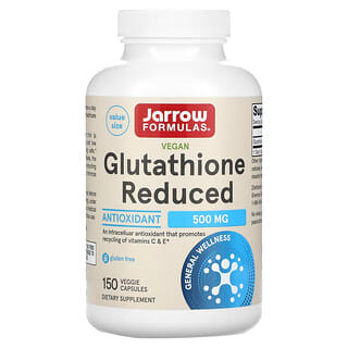 Jarrow Formulas, Vegan Glutathione Reduced, 500 mg, 150 Veggie Capsules