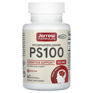 Jarrow Formulas, PS 100, Fosfatidilserina, 100 mg, 60 cápsulas blandas