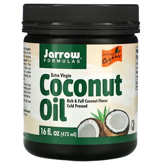 Jarrow Formulas, органическое кокосовое масло холодного отжима, отжатое шнековым прессом, 473 мл (16 жидк. унций)