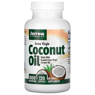 Jarrow Formulas, Coconut Oil, Extra Virgin, 1,000 mg, 120 Softgels
