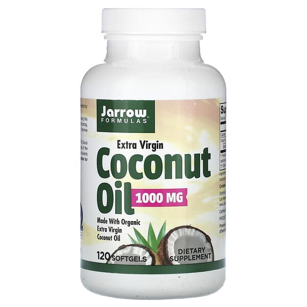 Jarrow Formulas, Extra Virgin Coconut Oil , 1,000 mg, 120 Softgels