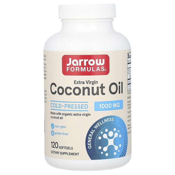 Jarrow Formulas, Extra Virgin Coconut Oil , 1,000 mg, 120 Softgels