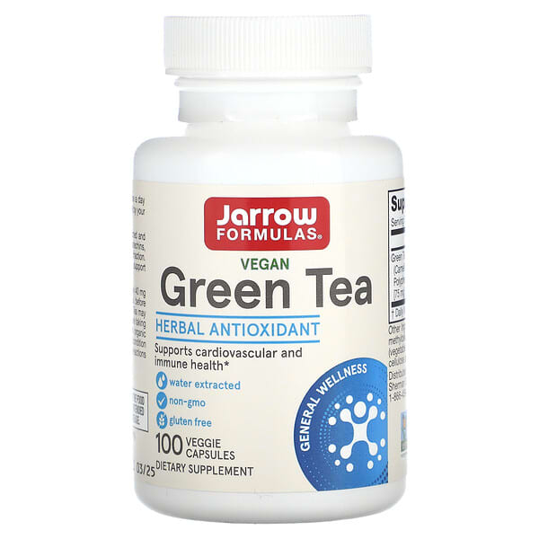Jarrow Formulas, Green Tea, 100 Veggie Capsules