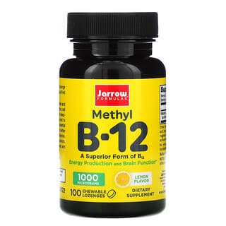 Jarrow Formulas, Metil B12, Sabor a limón, 1000 mcg, 100 pastillas masticables