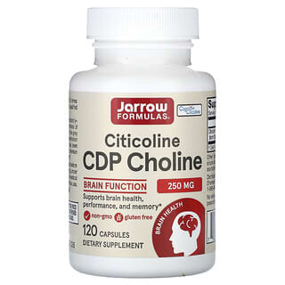 Jarrow Formulas, Citicoline, CDP Choline, 250 mg, 120 Capsules