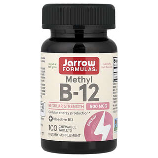 Jarrow Formulas, метил вітамін B12, вишня, 500 мкг, 100 жувальних таблеток