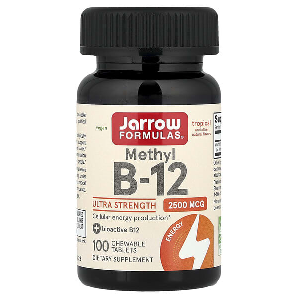 Jarrow Formulas, 甲基 B-12，2,500 微克，100 片咀嚼片