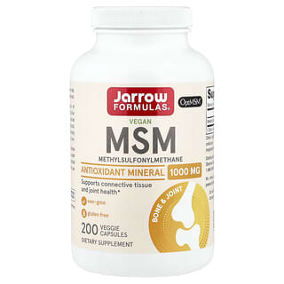 Jarrow Formulas, Vegan MSM, 1,000 mg, 200 Veggie Capsules
