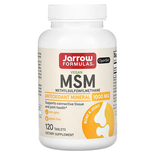 Jarrow Formulas, MSM, 1000 mg, 120 comprimidos