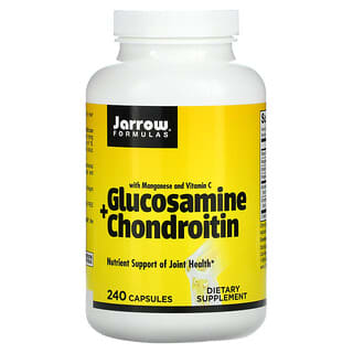 Jarrow Formulas, Glucosamina más condroitina con manganeso y vitamina C, 240 cápsulas