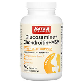 Jarrow Formulas, Glucosamine + Chondroitin + MSM, Glucosamin + Chondroitin + MSM , 240 Kapseln