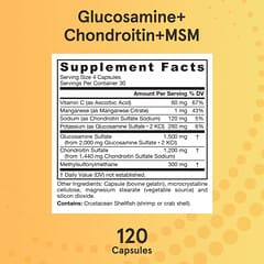 Jarrow Formulas, Glucosamin + Chondroitin + MSM, 120 Kapseln