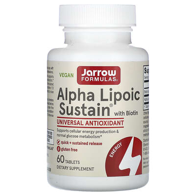 Jarrow Formulas, Alpha-Lipoic Acid Extended-Release Tablets with Biovitamins, 60 Tablets