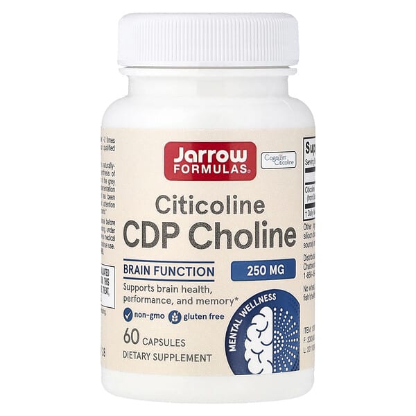 Jarrow Formulas, Citicoline, 250 mg, 60 capsules