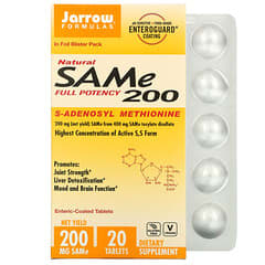 Jarrow Formulas, SAMe (Disulfattosylat), 200 mg, 20 magensaftresistente Tabletten