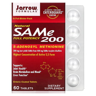 Jarrow Formulas, SAMe 200, 200 мг, 60 таблеток