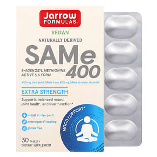 Jarrow Formulas, SAMe 400, Concentración extra, 400 mg, 30 comprimidos