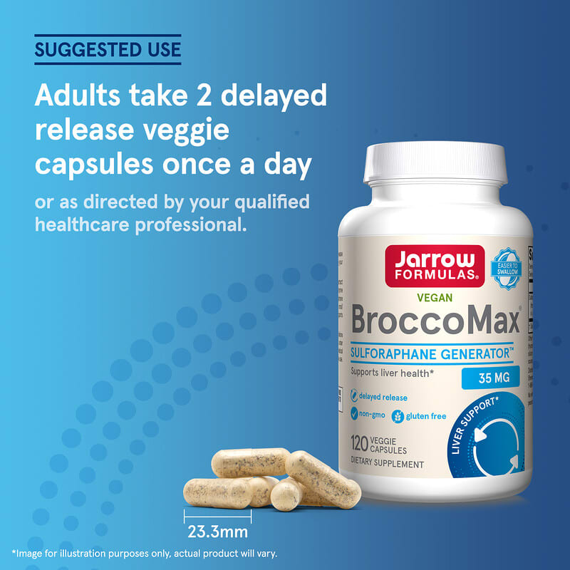 Vegan BroccoMax, 120 Sebze Kapsülü (Kapsül Başına 17,5 mg)