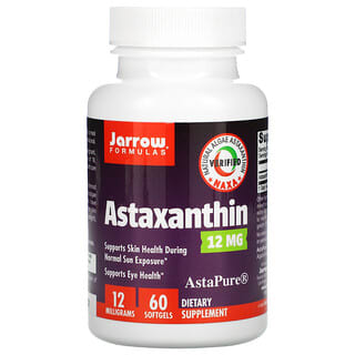 Jarrow Formulas, Астаксантин, 12 мг, 60 мягких желатиновых капсул
