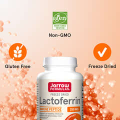Jarrow Formulas, Lactoferrina, Liofilizada, 250 mg, 60 cápsulas