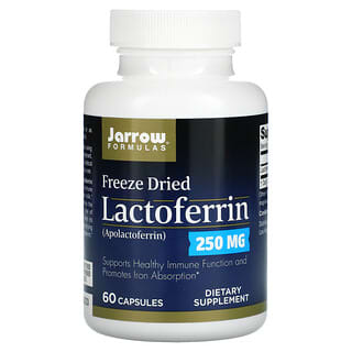 Jarrow Formulas, Lactoferrine, Lyophilisée, 250 mg, 60 capsules