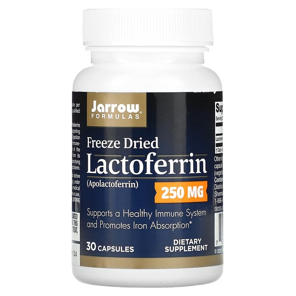 Jarrow Formulas, 冻干乳铁蛋白，250 毫克，30 粒胶囊