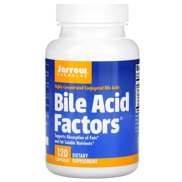 Jarrow Formulas, Bile Acid Factors, добавка з жовчними кислотами, 120 капсул