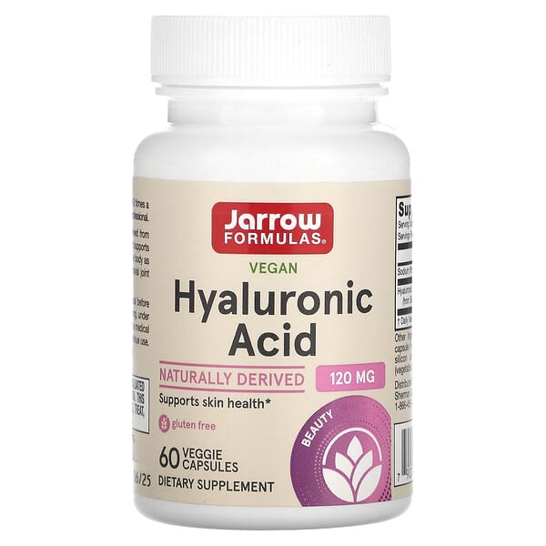 Jarrow Formulas, Ácido Hialurônico, 120 mg, 60 Cápsulas Vegetais