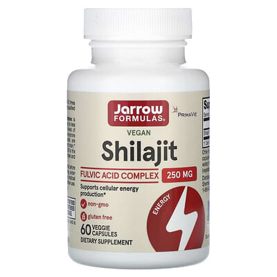 Jarrow Formulas, Vegan Shilajit, Fulvic Acid Complex, 250 mg, 60 Vegetarian Capsules