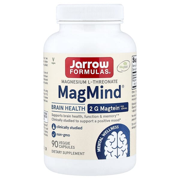 Jarrow Formulas, 全素 MagMind®，大腦健康，90 粒素食膠囊（每粒膠囊 48 毫克）