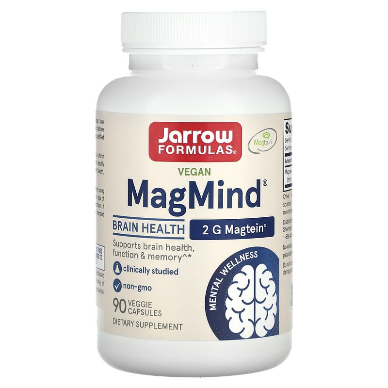 MagMind® Vegano, Saúde Cerebral, 90 Cápsulas Vegetais (48 mg por