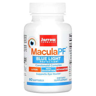 Jarrow Formulas, Proteção contra a Luz Azul MaculaPF, 60 Cápsulas Softgel